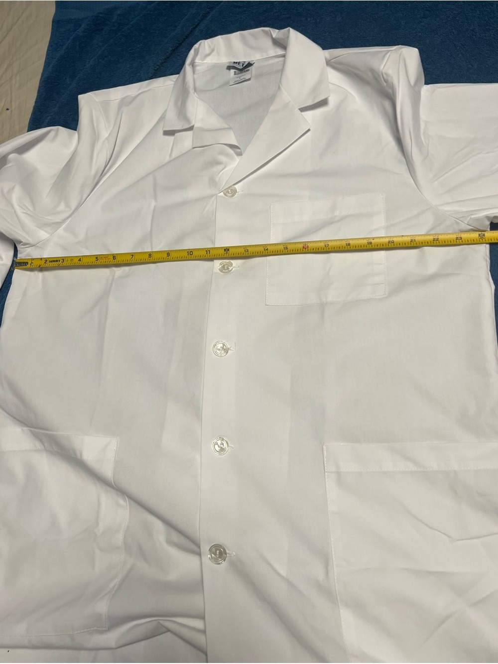 White Lab Coat Jacket - Classic Button-Front - Picture 5 of 5